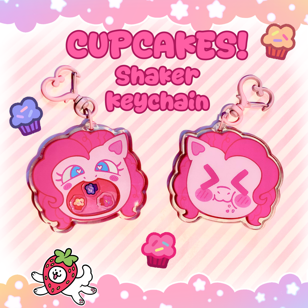 Cupcakes! Shaker Keychain