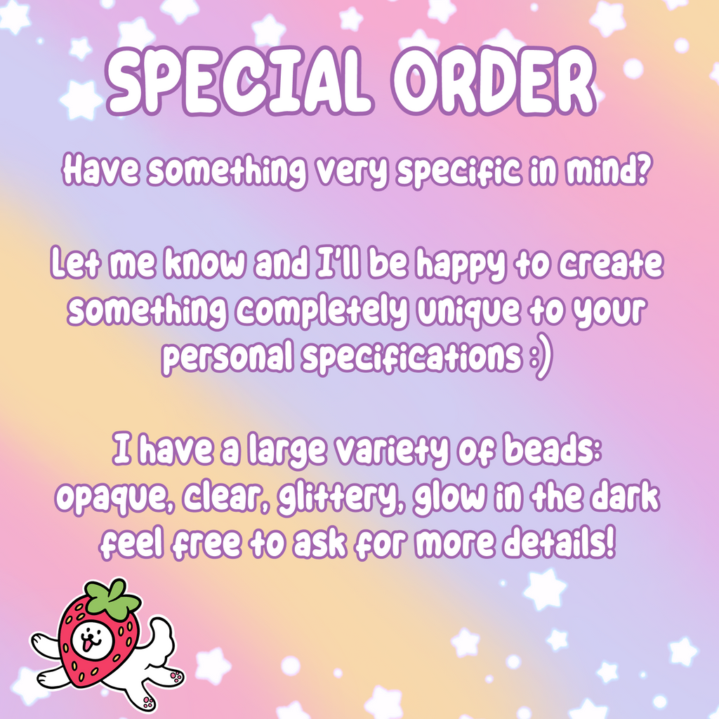 Custom Kandi Axolotl Keychains