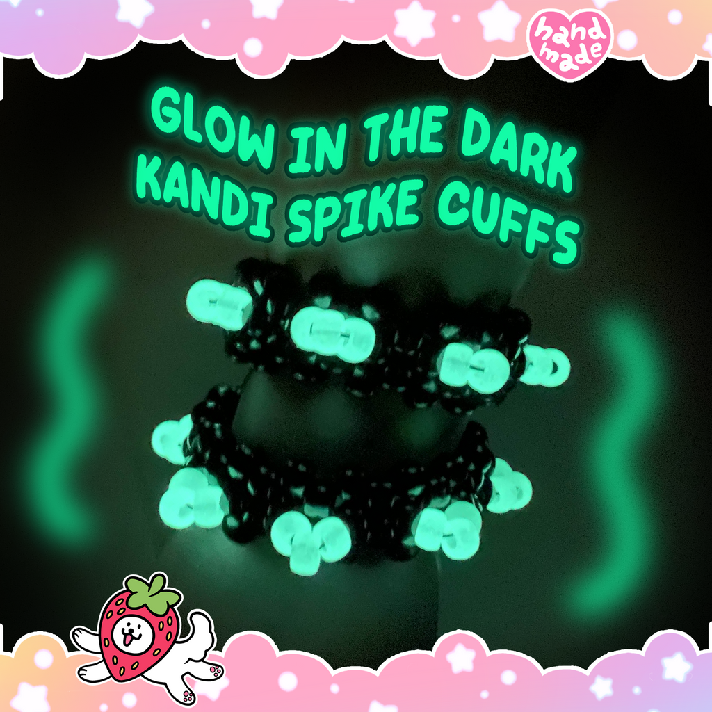 Glow In The Dark Spike Kandi Cuff