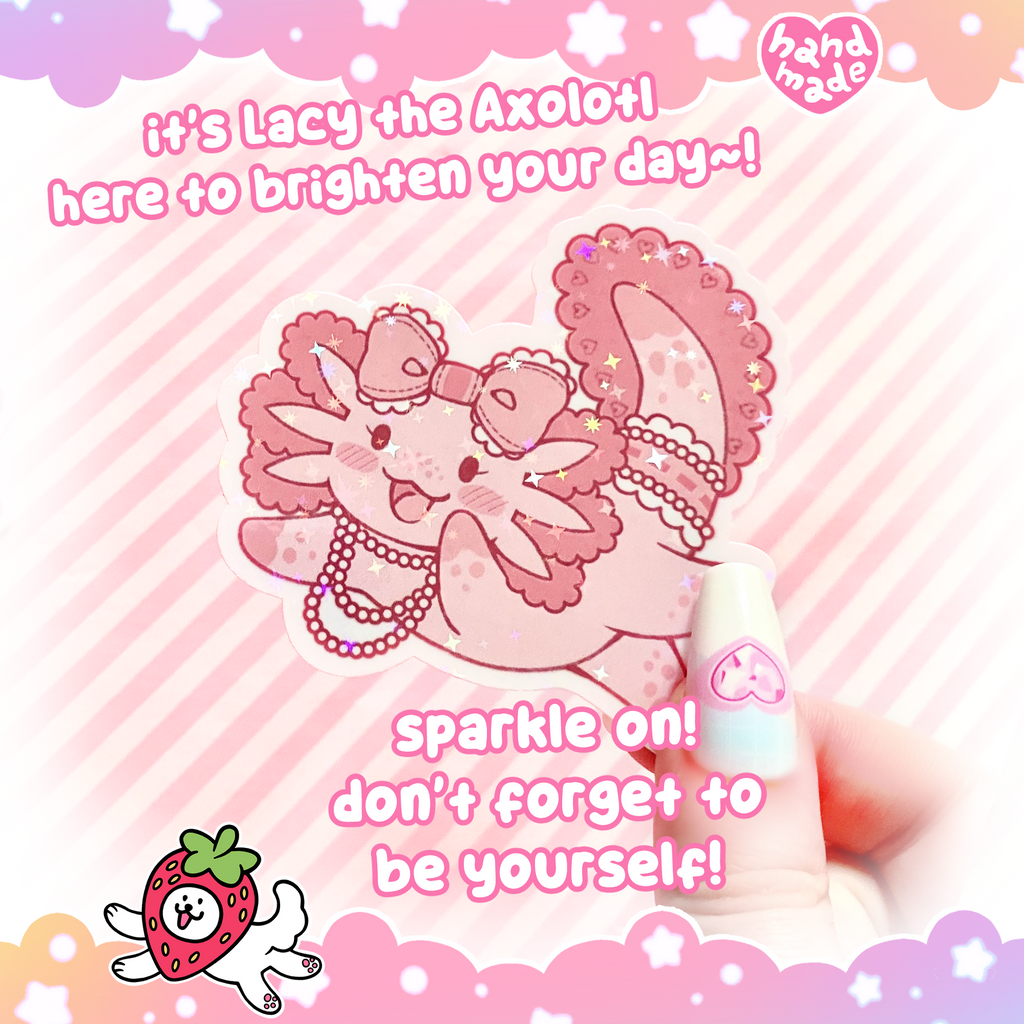 Lacy The Axolotl Sticker