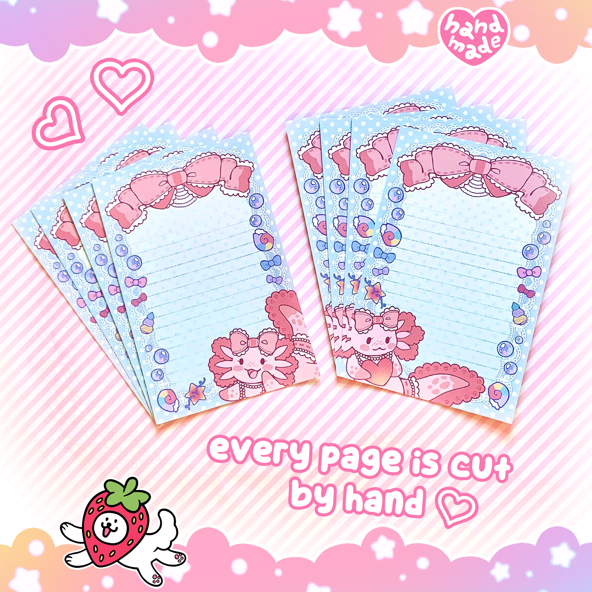 Lacy the Axolotl Letter Writing Set
