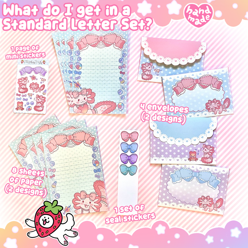 Lacy the Axolotl Letter Writing Set