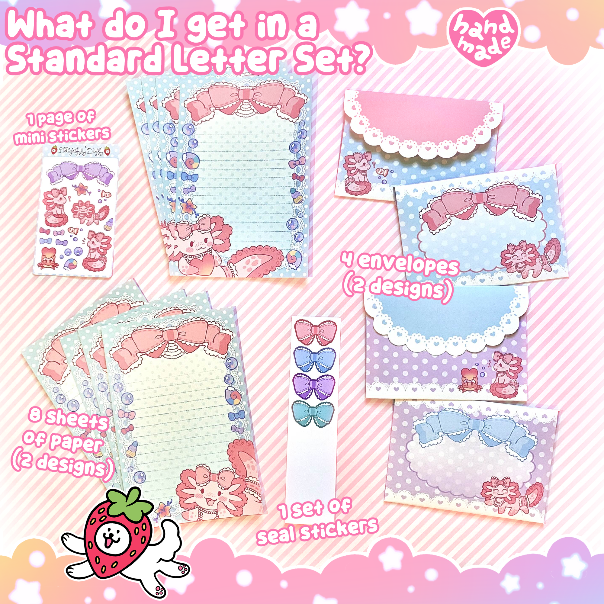 Lacy the Axolotl Letter Writing Set