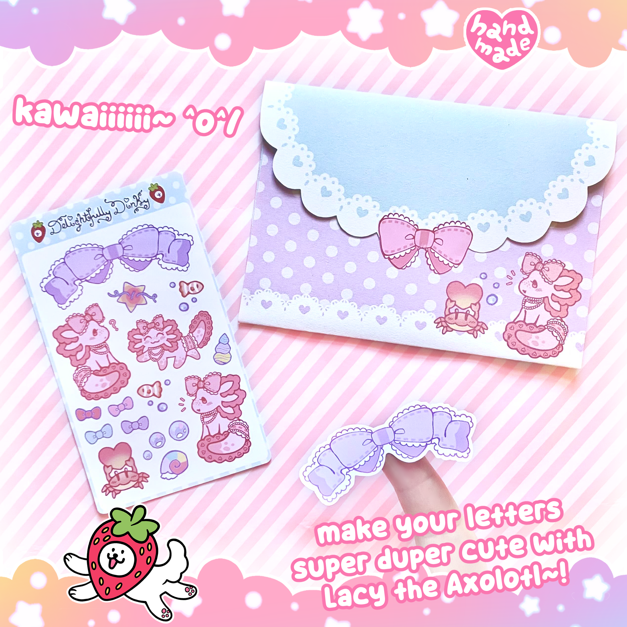 Lacy the Axolotl Letter Writing Set