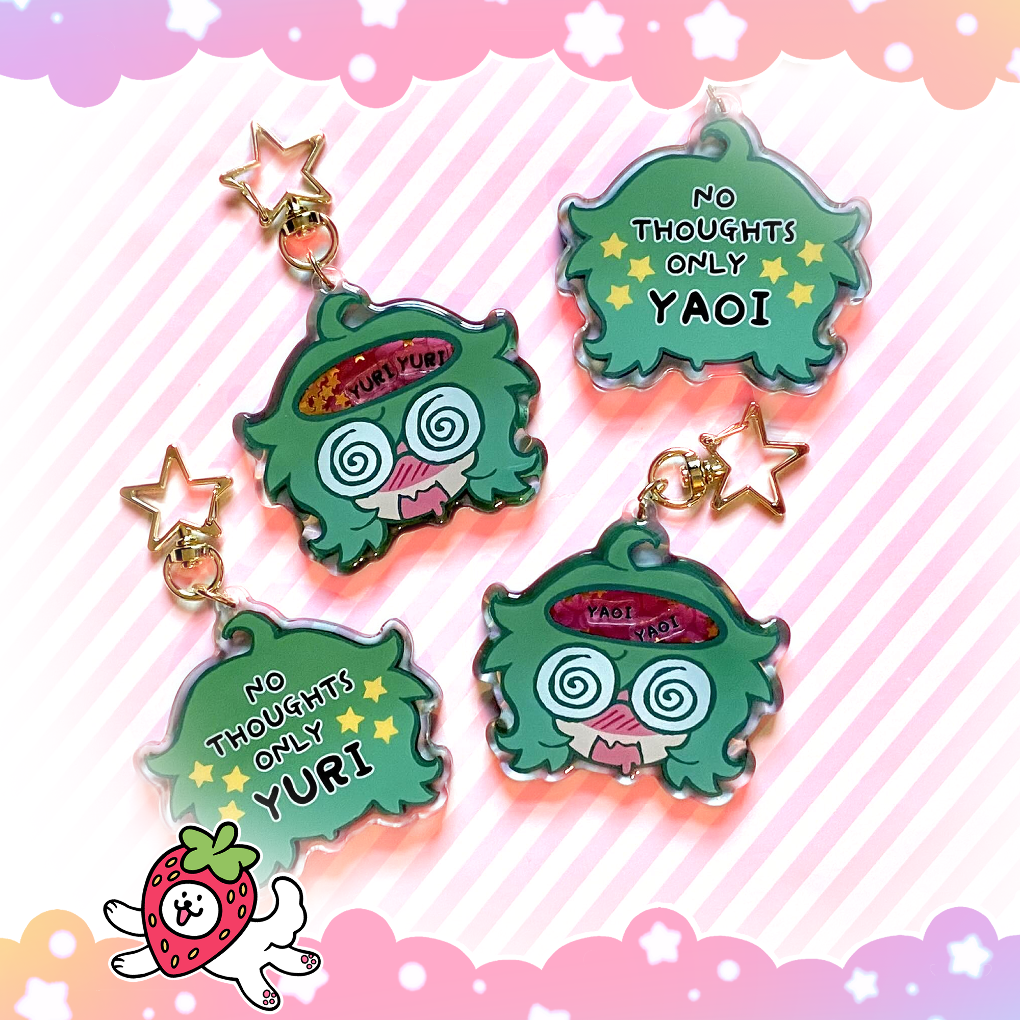 Yaoi & Yuri Thoughts Shaker Keychain