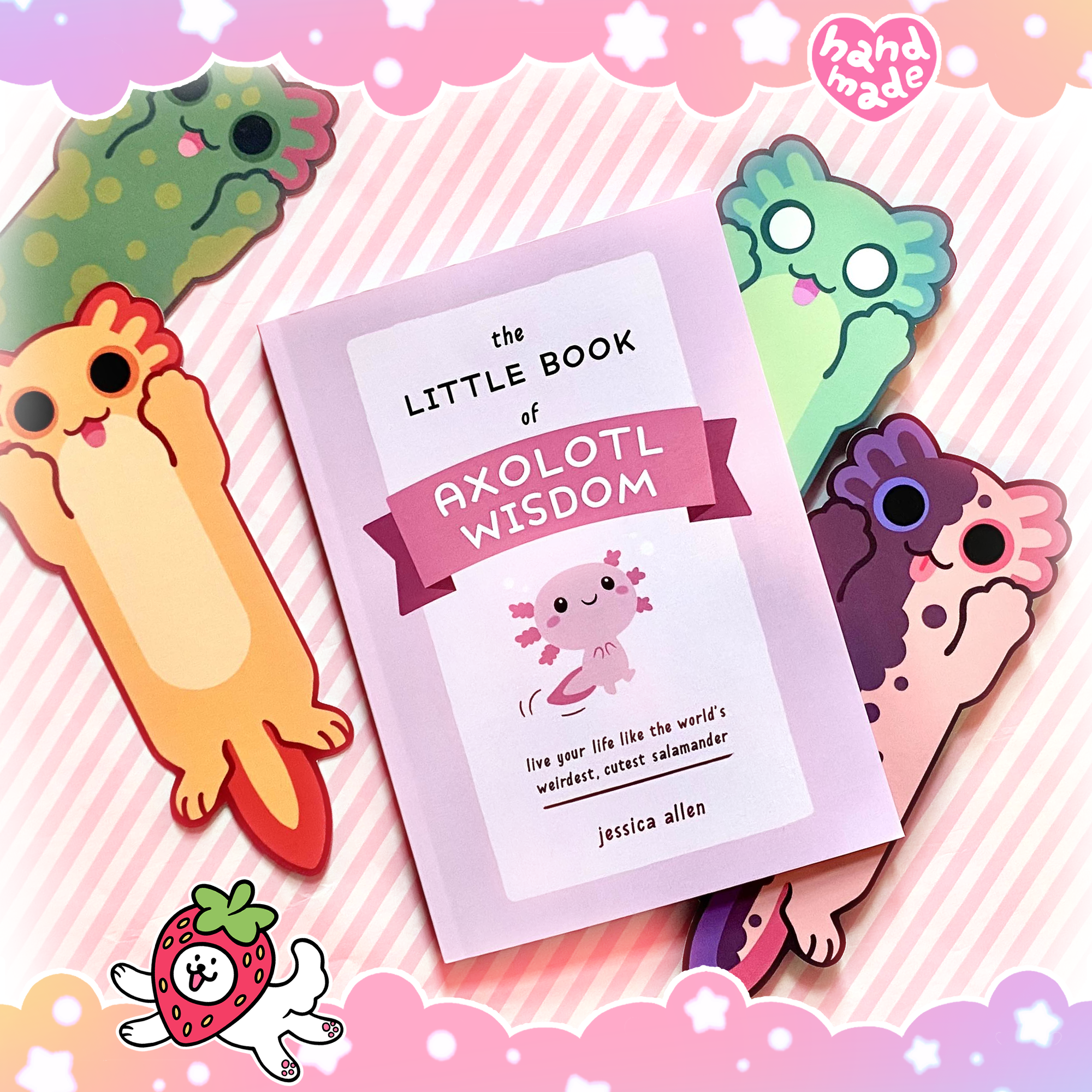 Paws Up! Axolotl Bookmarks