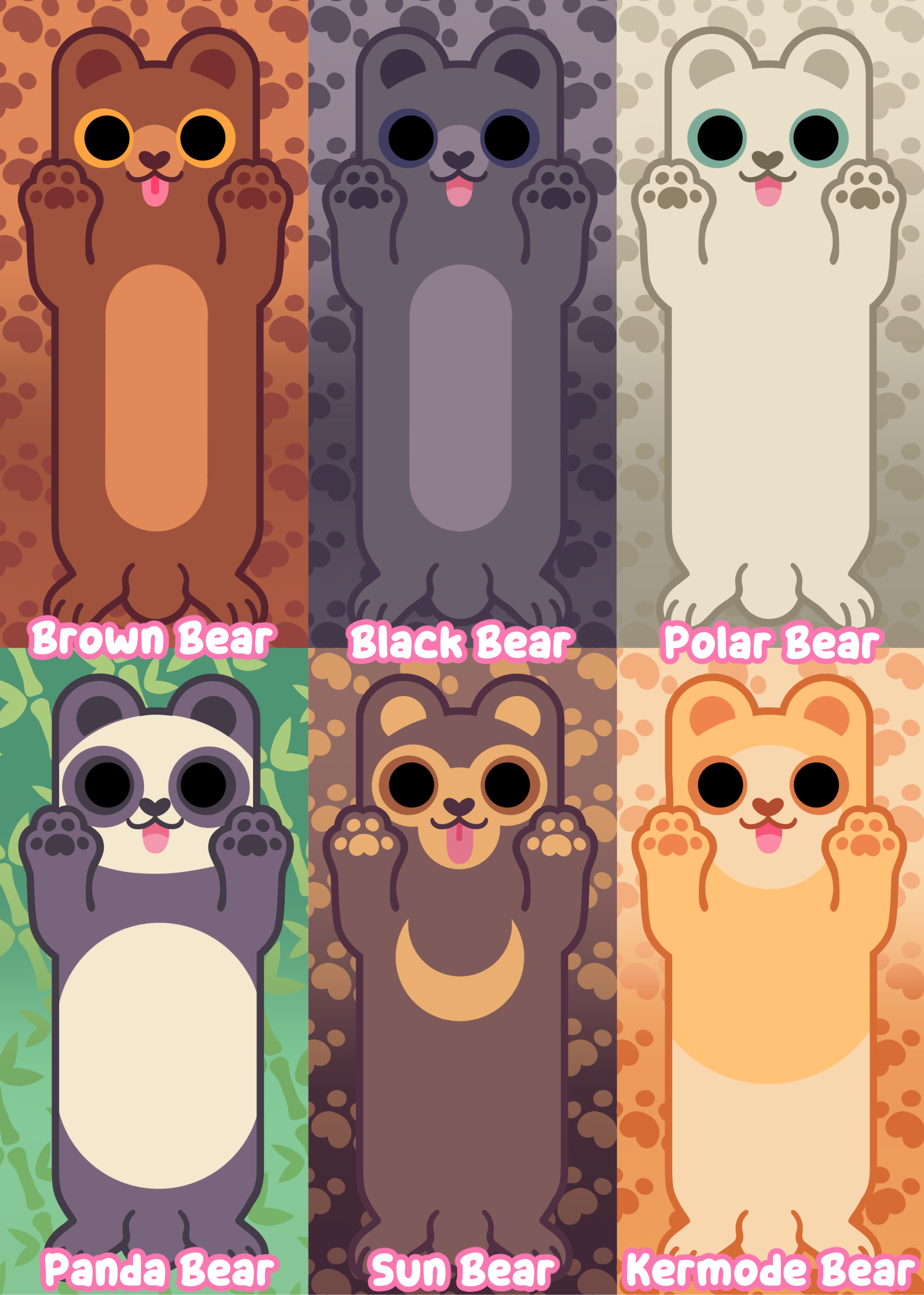 Paws Up! Bear Bookmarks