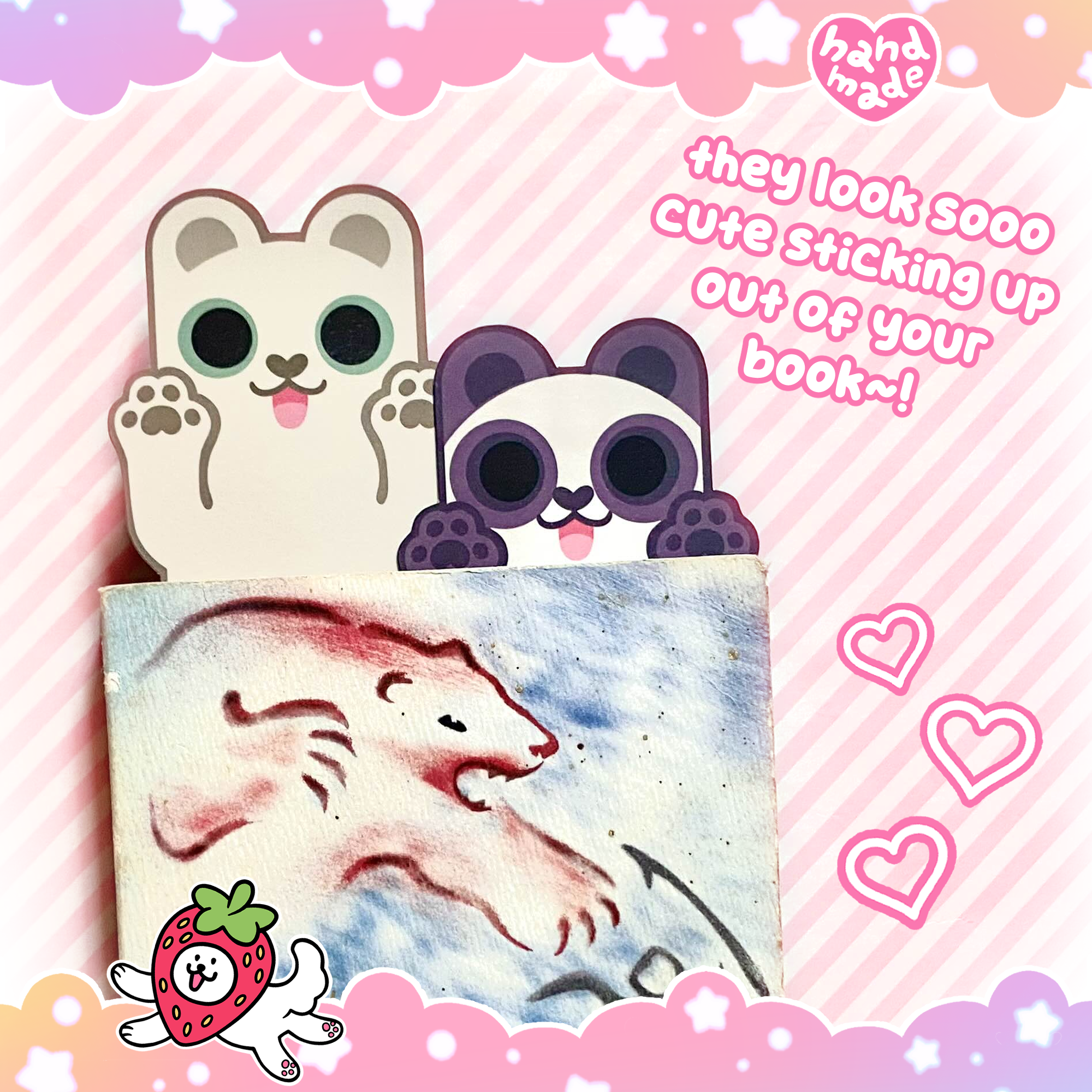 Paws Up! Bear Bookmarks