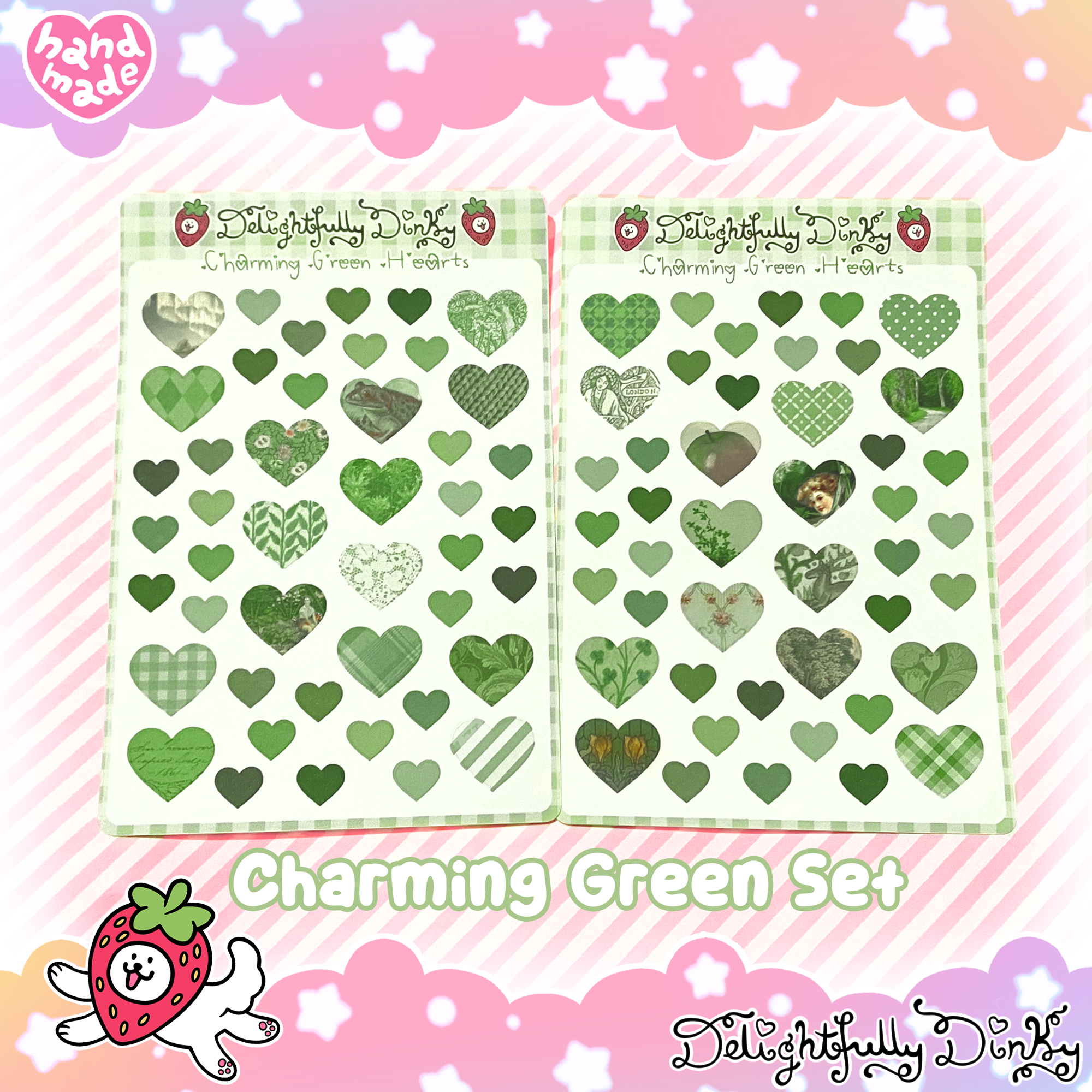 Rainbow Hearts Journaling Sticker Sheets