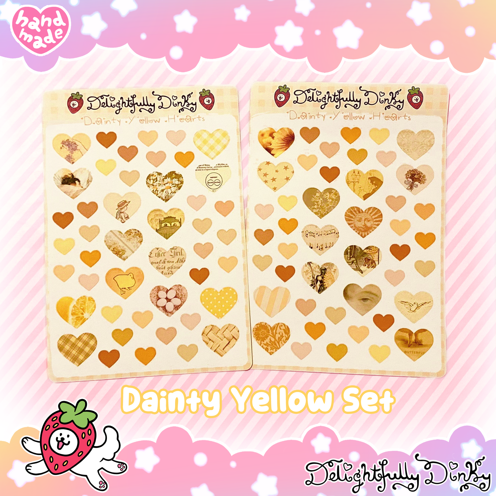 Rainbow Hearts Journaling Sticker Sheets