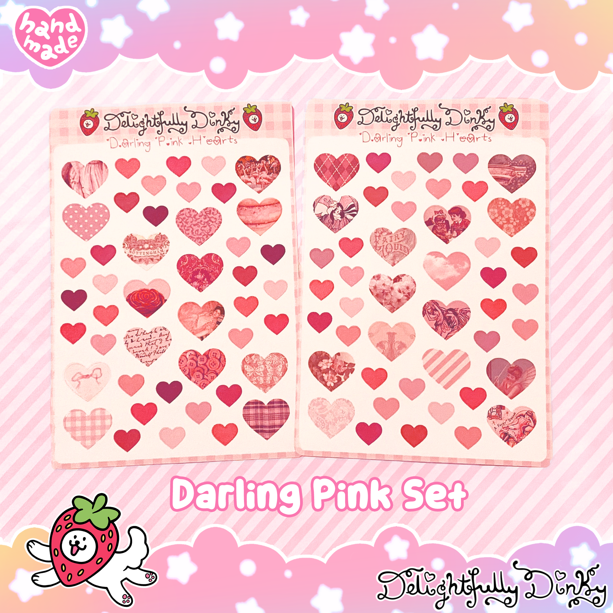 Rainbow Hearts Journaling Sticker Sheets