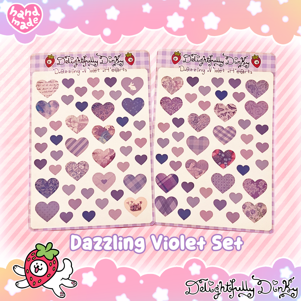 Rainbow Hearts Journaling Sticker Sheets