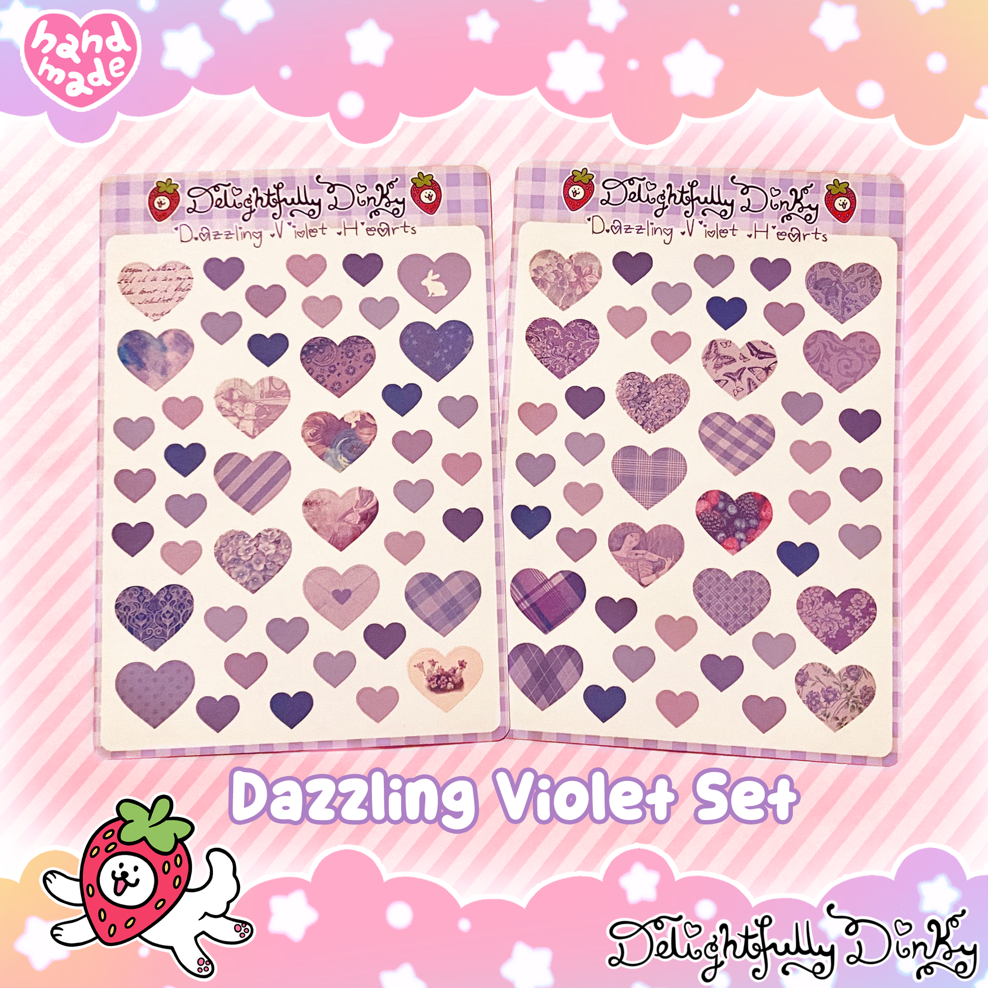 Rainbow Hearts Journaling Sticker Sheets