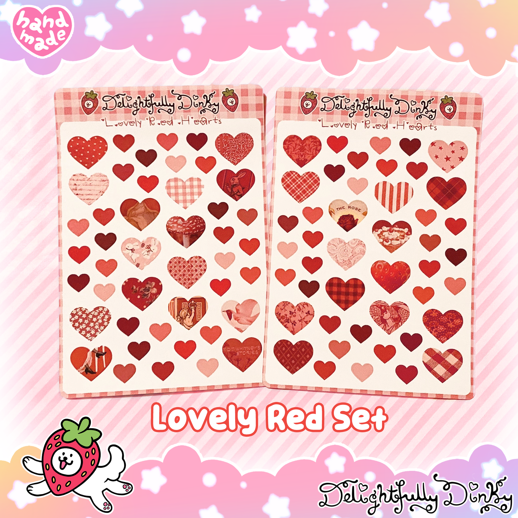 Rainbow Hearts Journaling Sticker Sheets