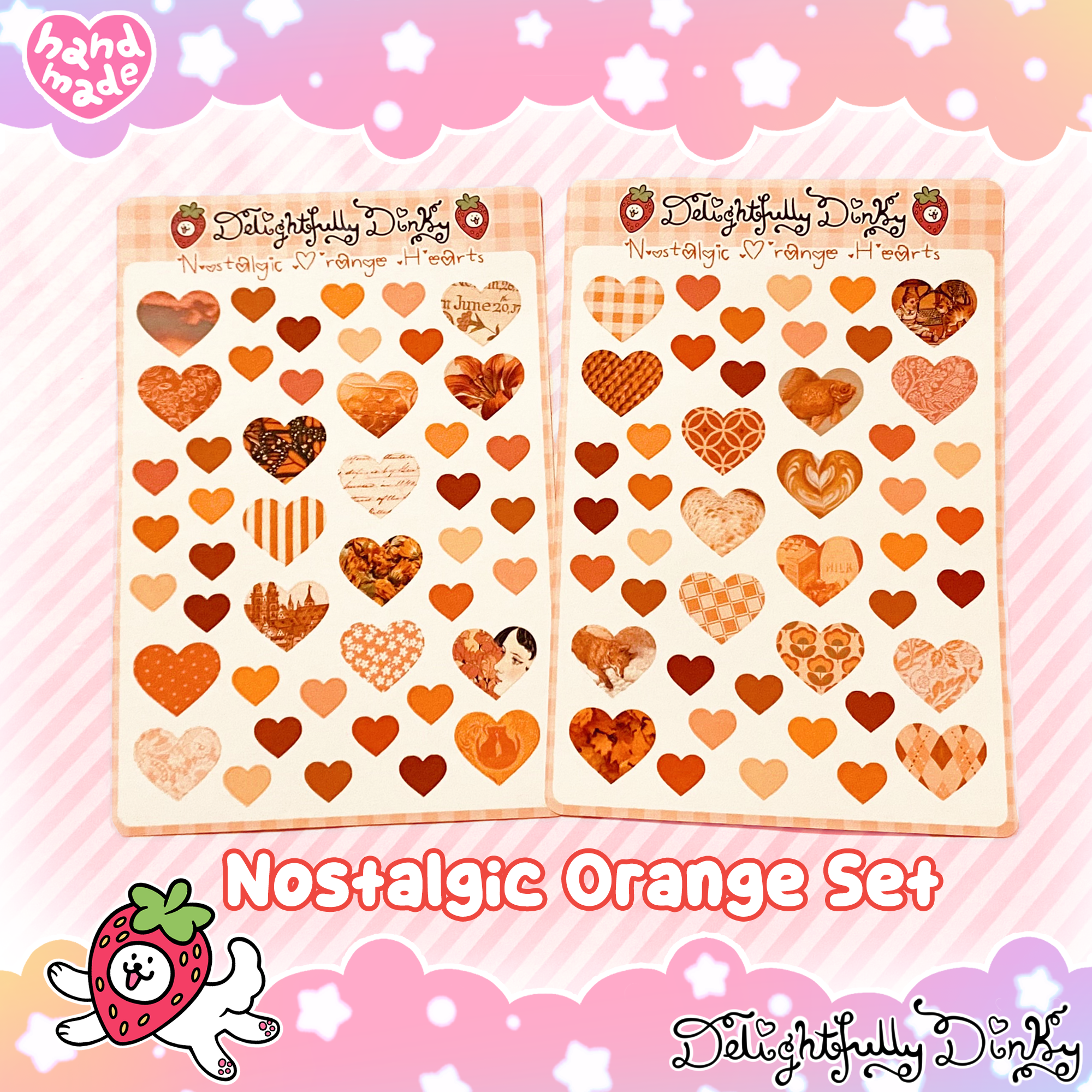 Rainbow Hearts Journaling Sticker Sheets