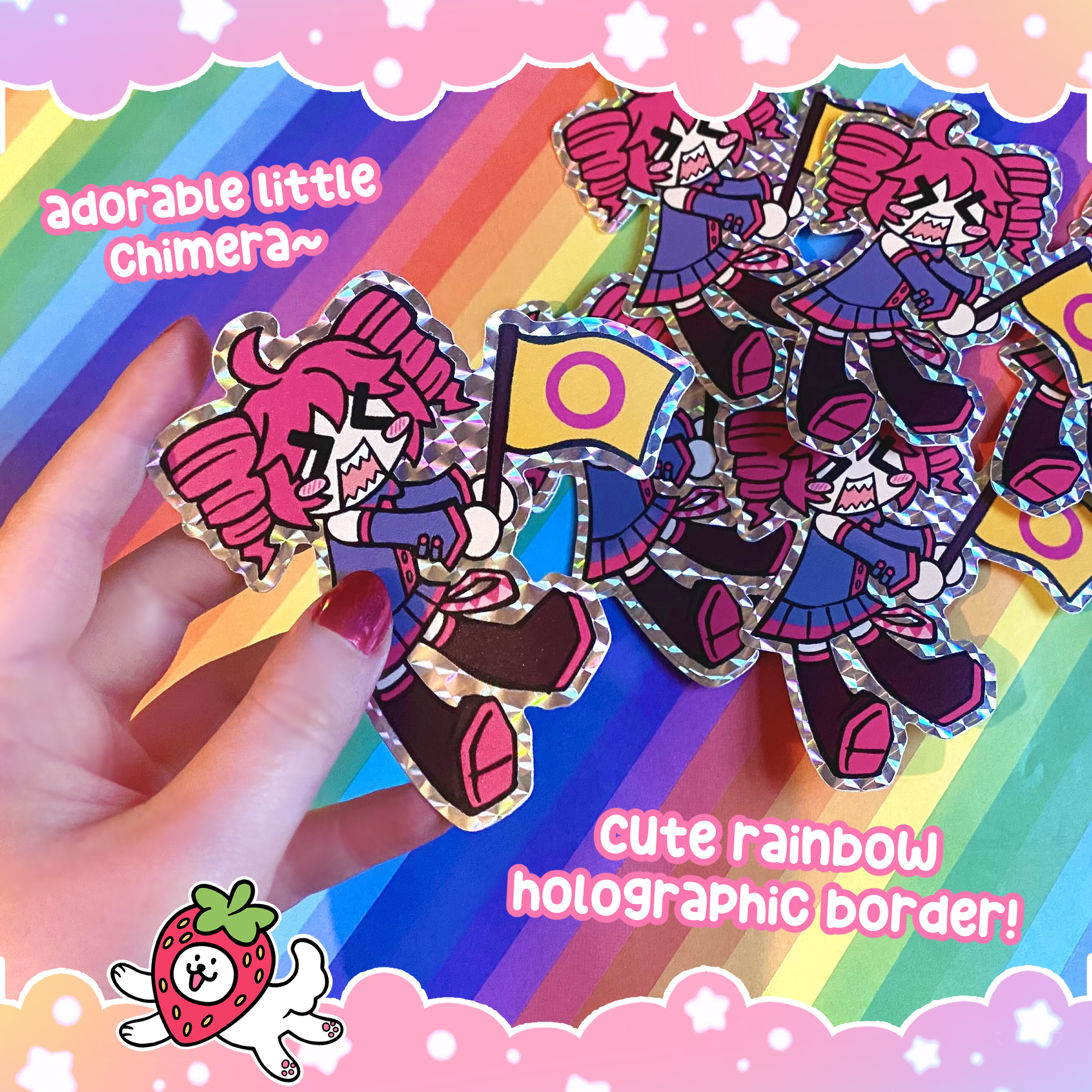 Holographic Teto Pride Sticker