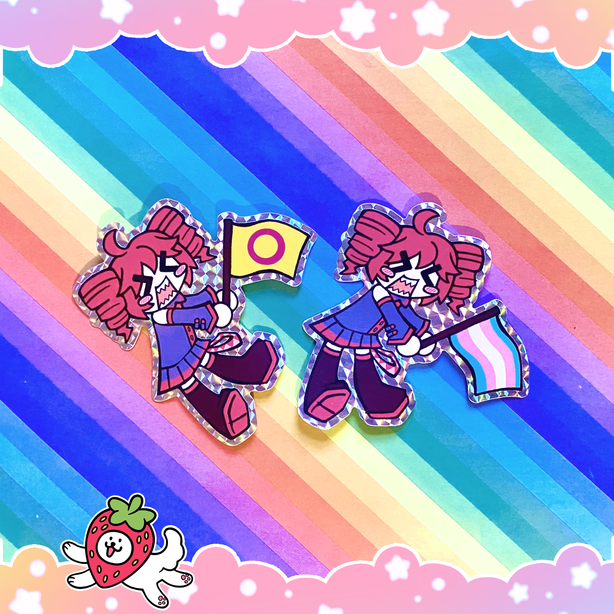 Holographic Teto Pride Sticker