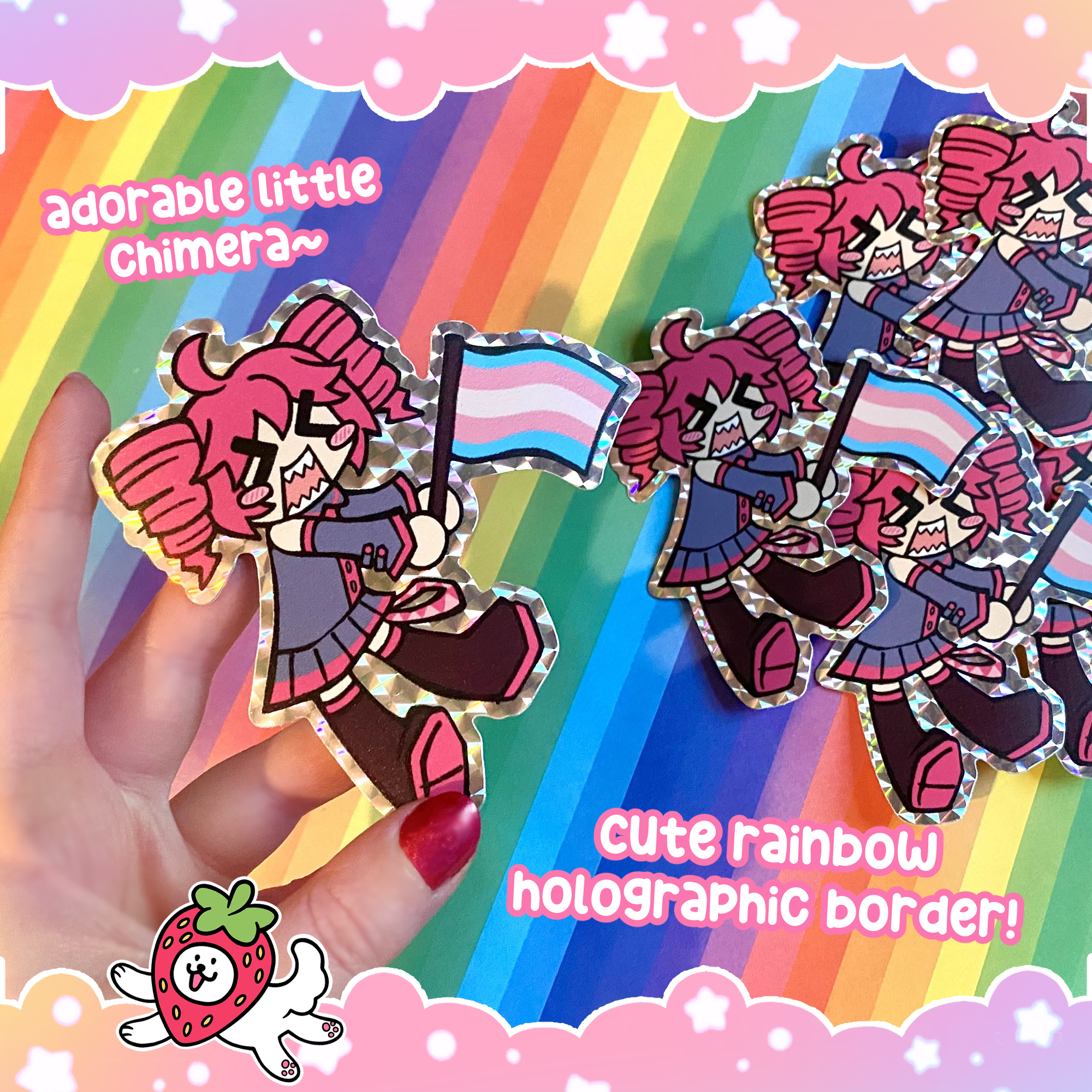 Holographic Teto Pride Sticker