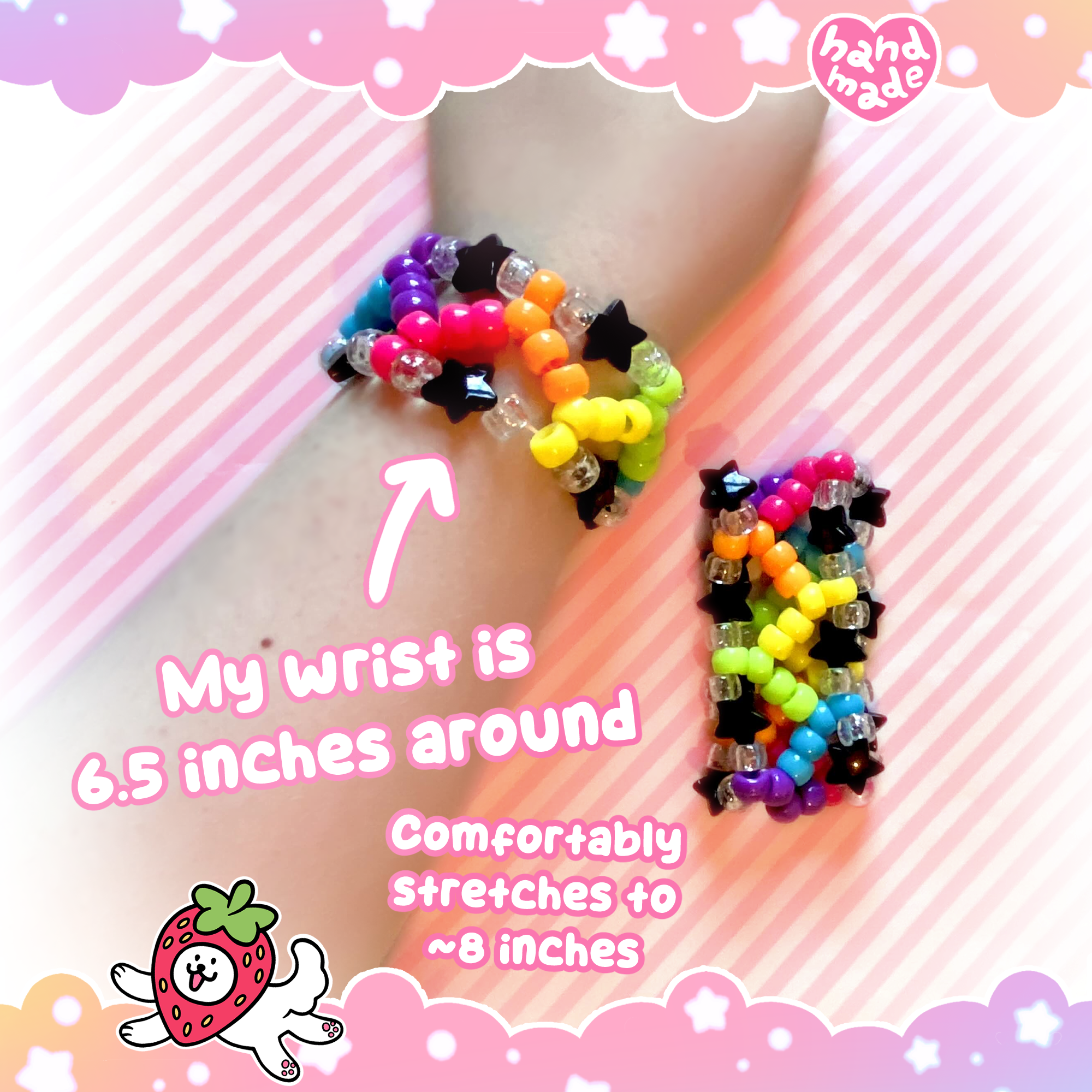 Rainbow Zig-Zag Kandi Cuff