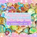 Mystery Upcycled Pokemon Card Button Badges
