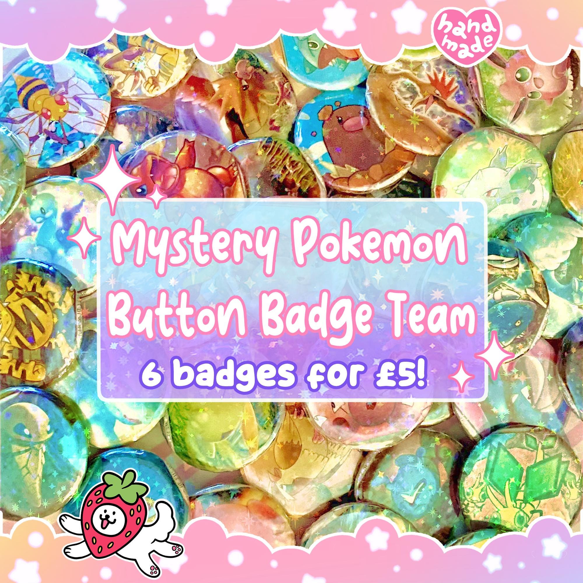 Mystery Upcycled Pokemon Card Button Badges