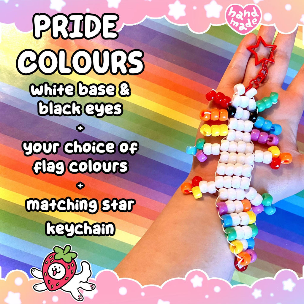 Custom Kandi Axolotl Keychains
