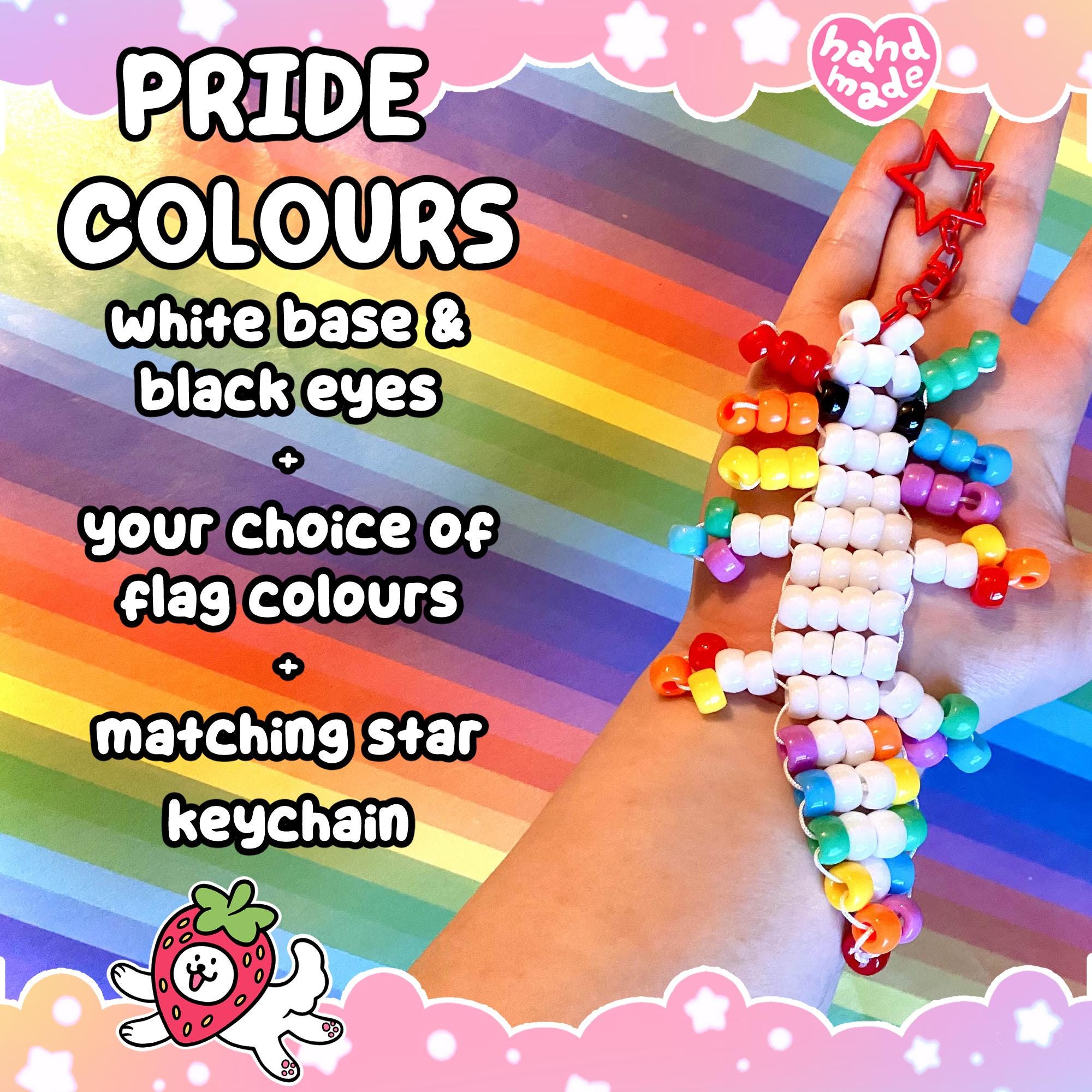 Custom Kandi Axolotl Keychains