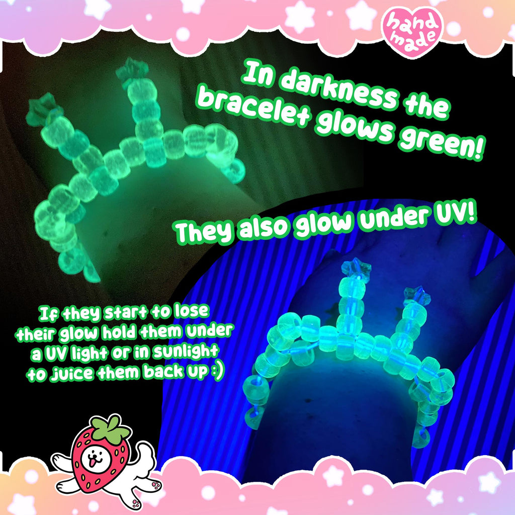 Glow In The Dark Gleeby Deeby Kandi Bracelet