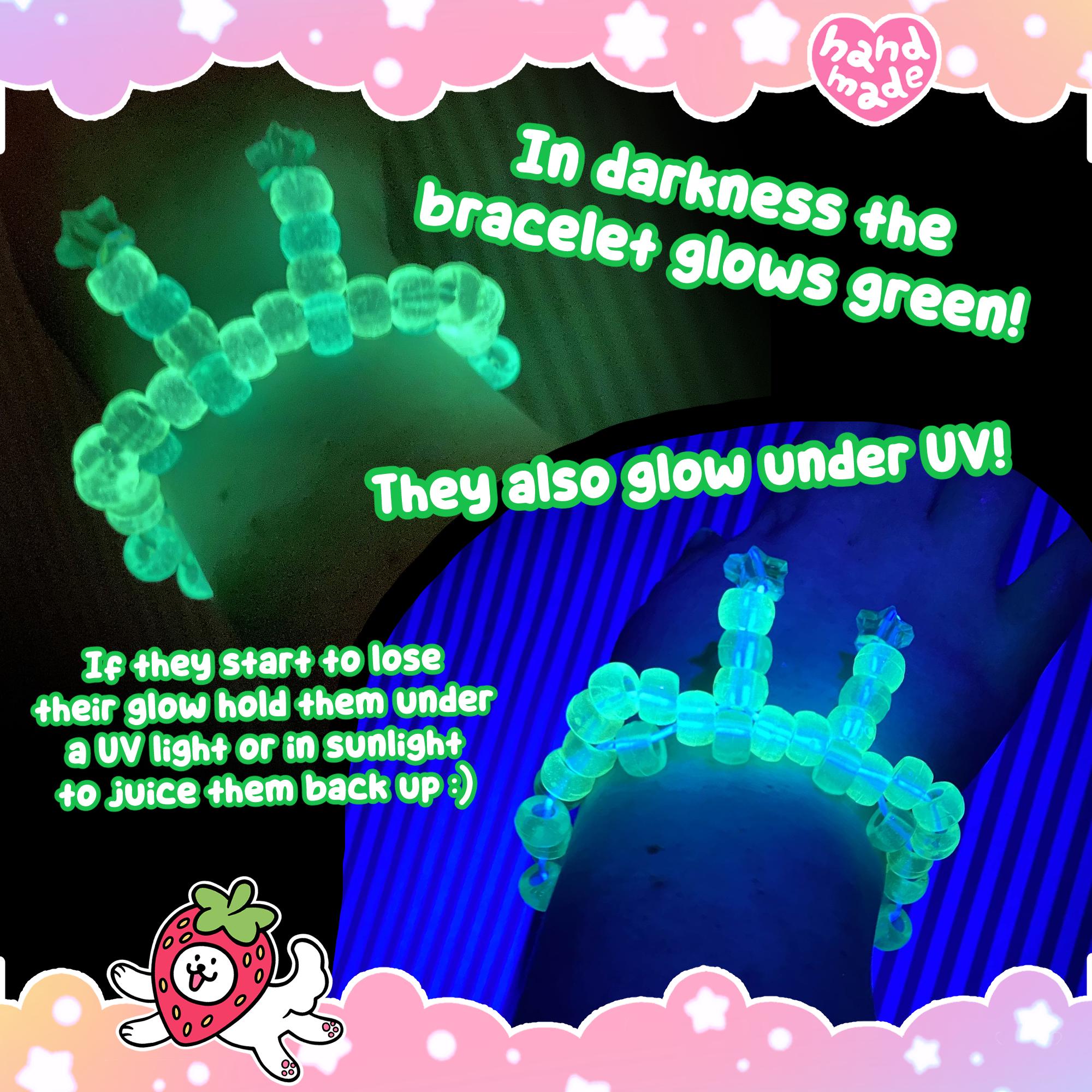 Glow In The Dark Gleeby Deeby Kandi Bracelet
