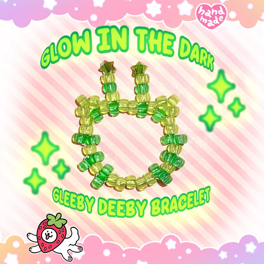 Glow In The Dark Gleeby Deeby Kandi Bracelet