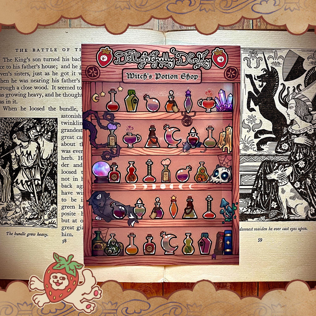 Witch's Potion Shop Sticker Sheet