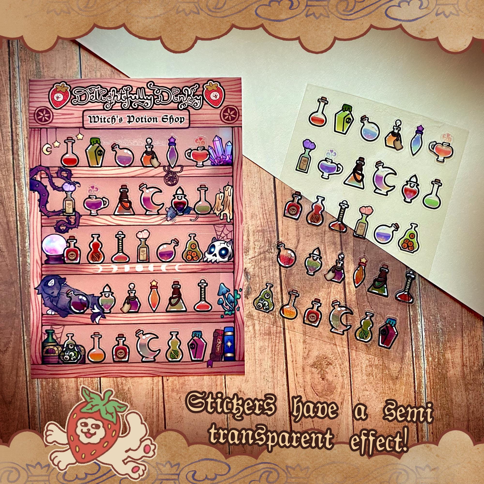 Witch's Potion Shop Sticker Sheet