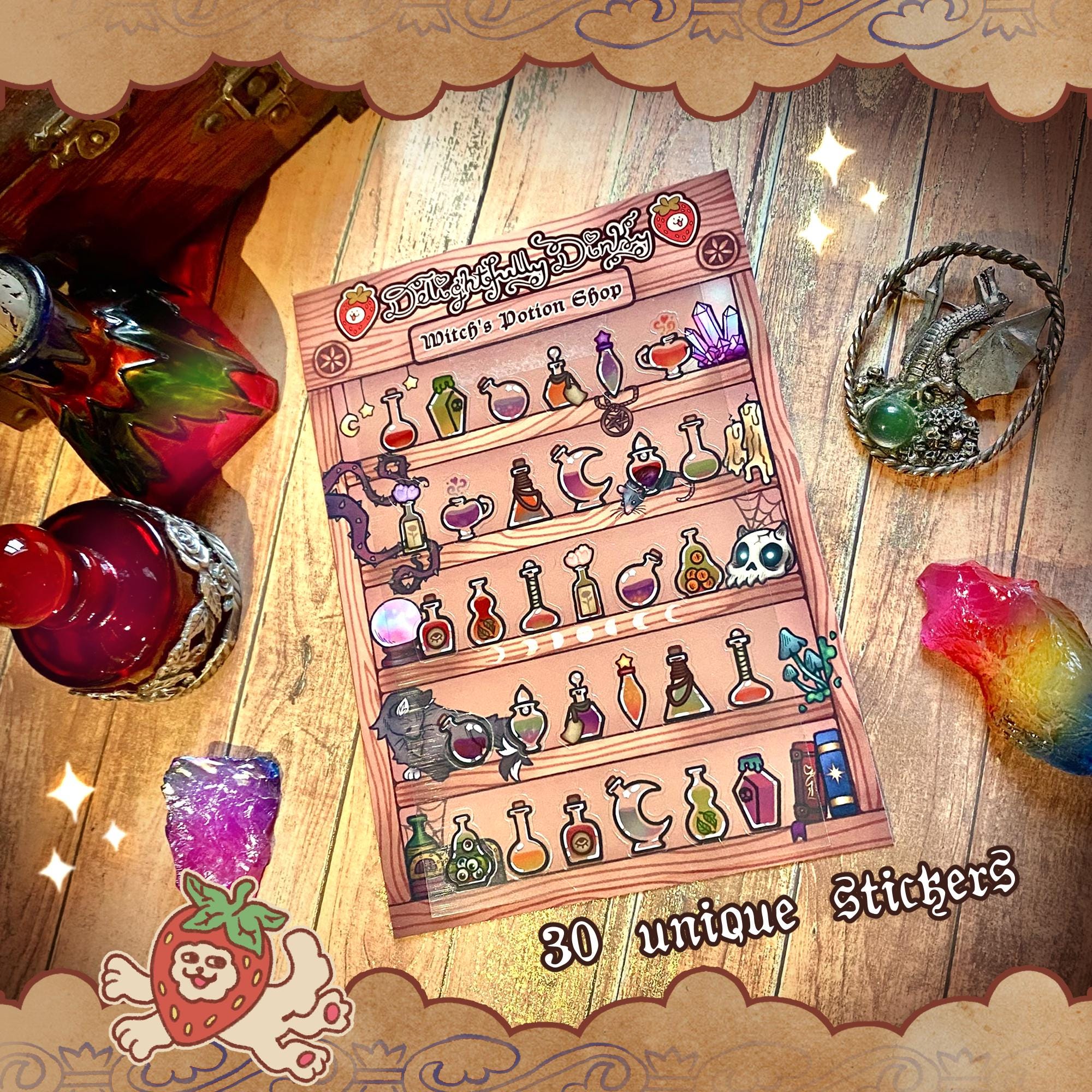 Witch's Potion Shop Sticker Sheet