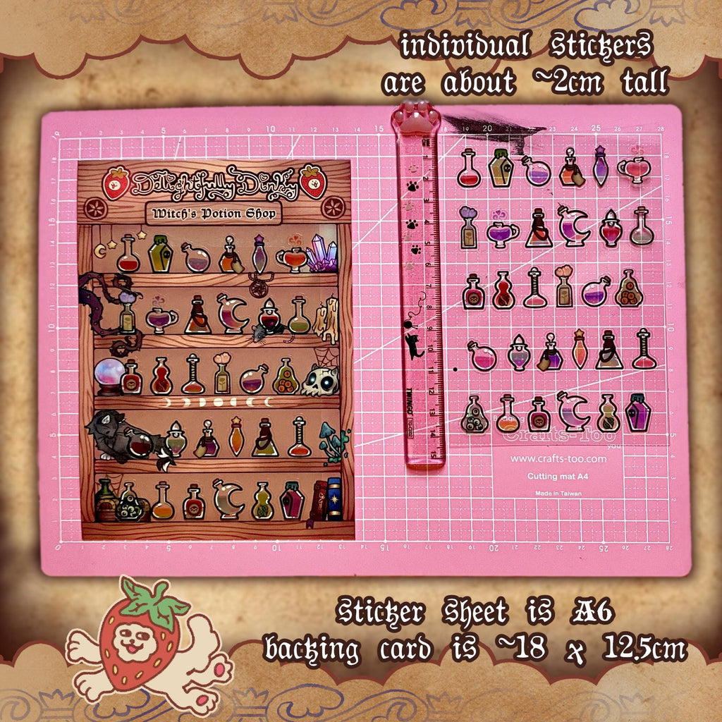 Witch's Potion Shop Sticker Sheet