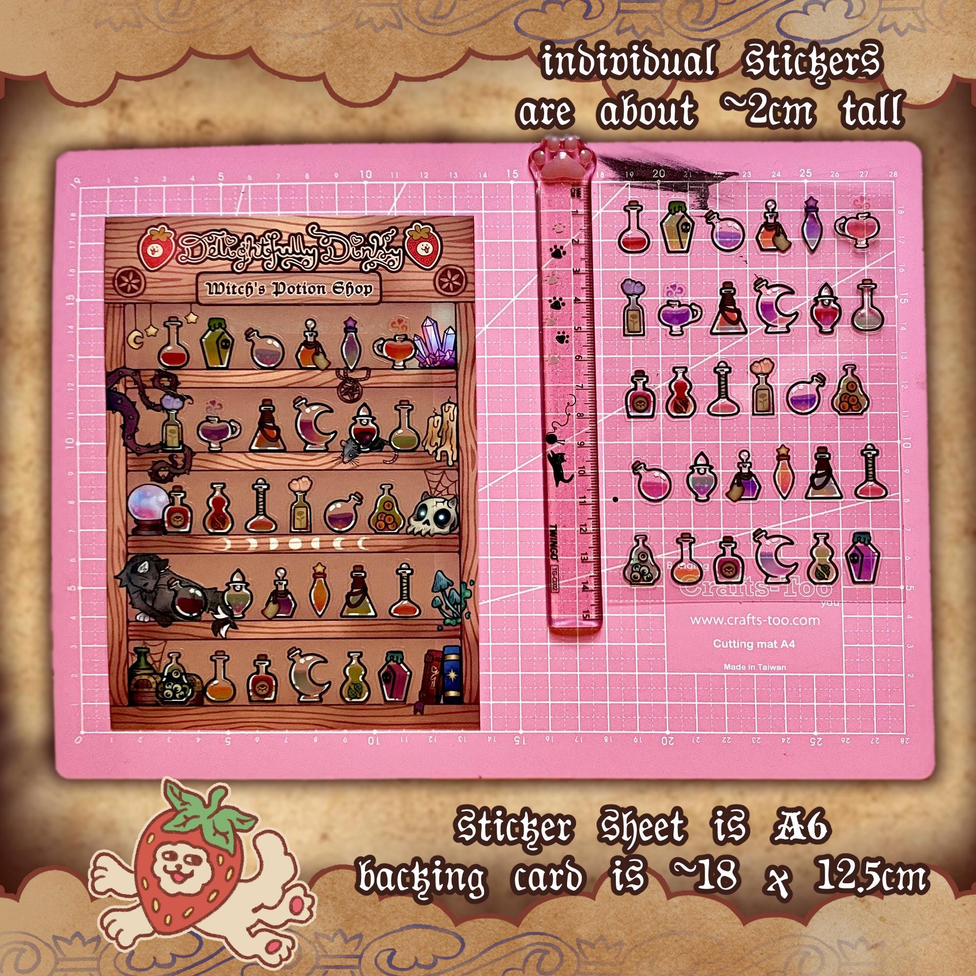 Witch's Potion Shop Sticker Sheet